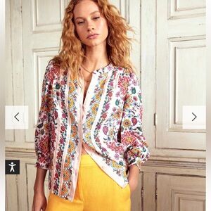 Boden Multicolor Floral Button Down Shirt